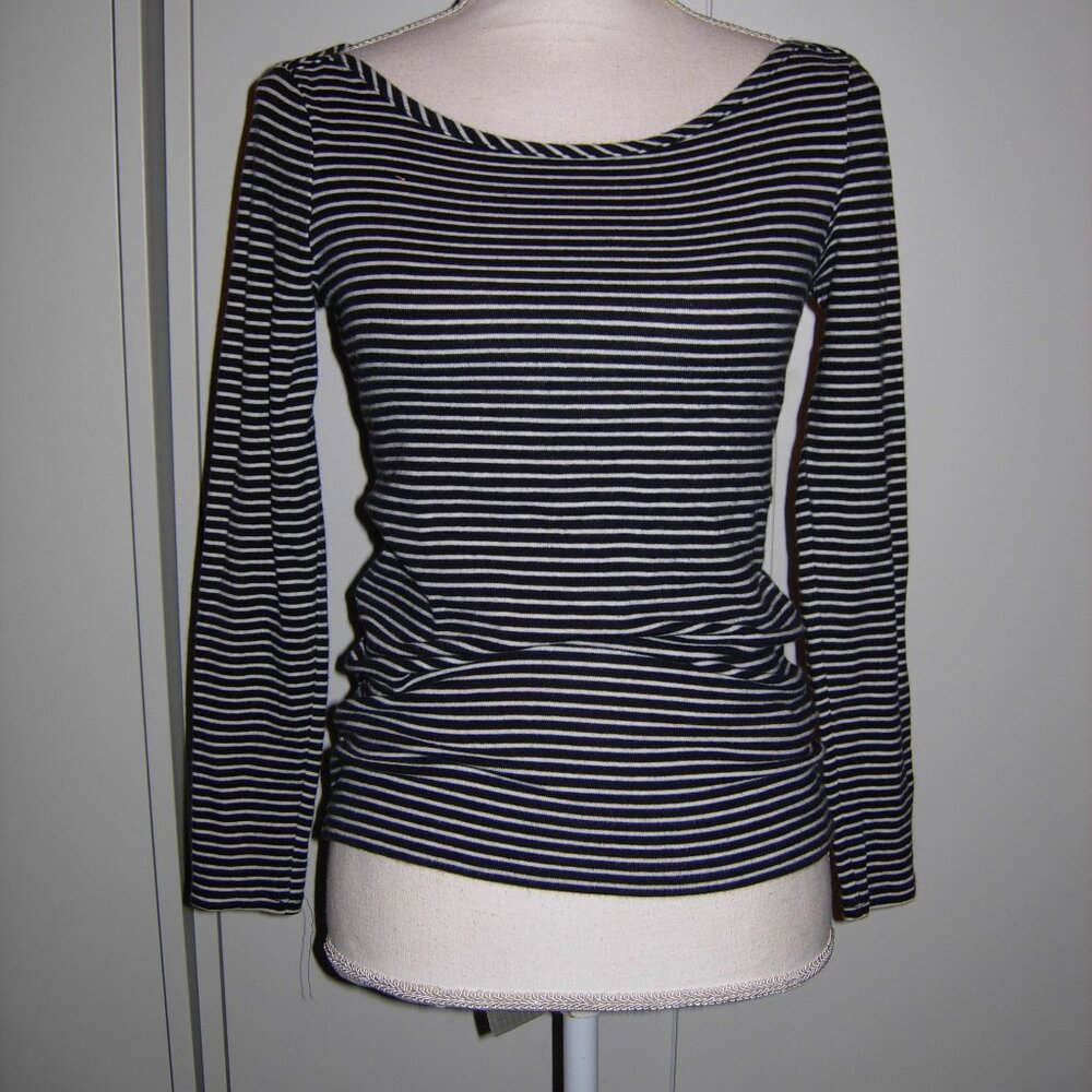 Banana Republic Navy Striped Long Sleeve T-Shirt XS